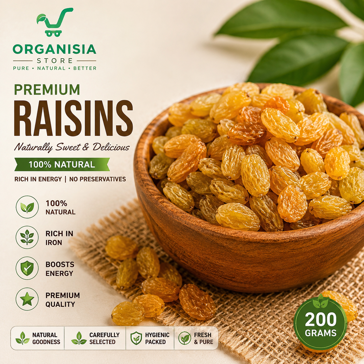 Premium Raisins 200 ym